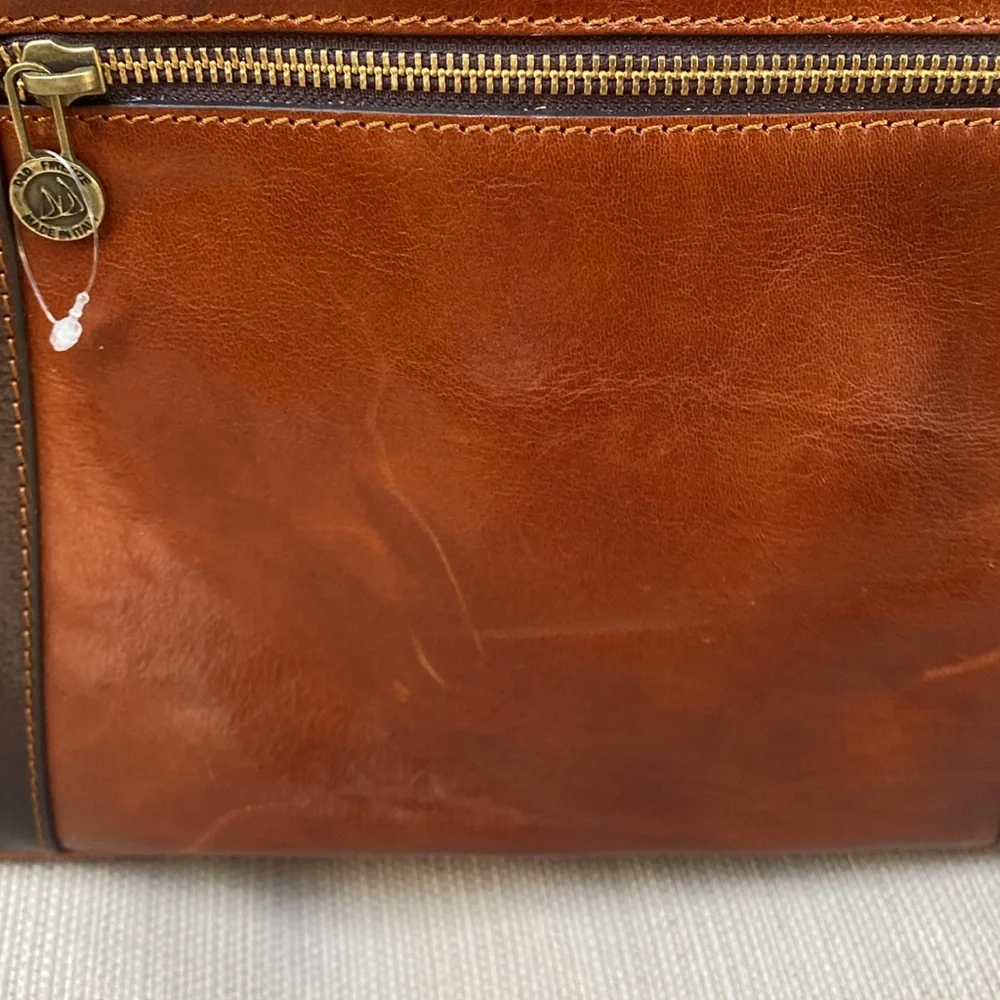 Pelletterie Firenze Cognac Italian leather handmade handbag - Picture 4 of 13